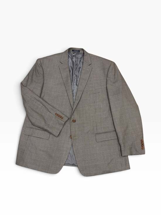 Ralph Lauren Other - Ralph Ralph Lauren Wool Silk Checked Paisley Brown Gray Suit Jacket Blazer